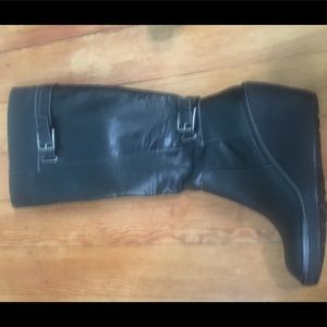 NEW!! Black wedge boots size 9.5. Never worn.